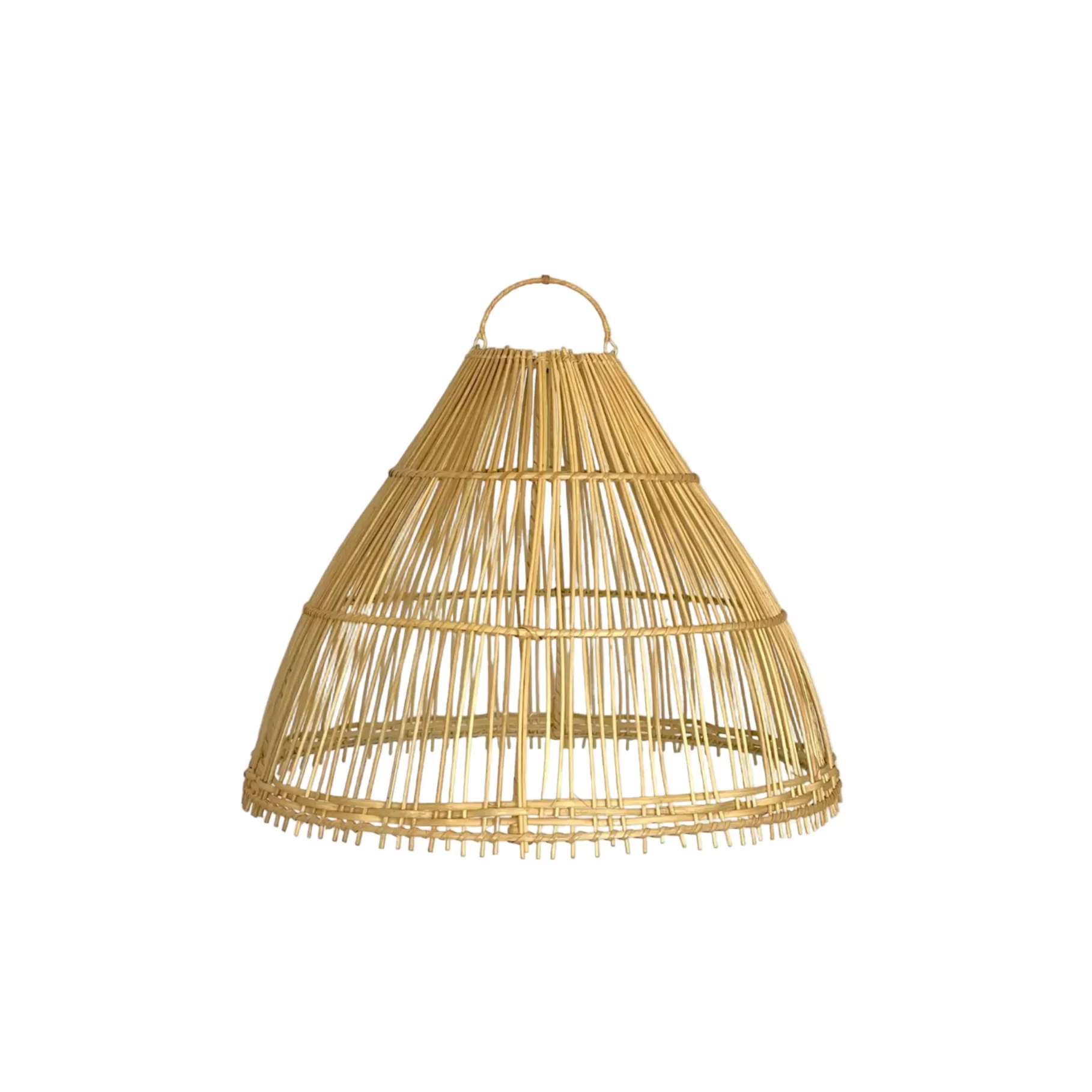 PītasLampas niedru griestu lampa, koniska forma, roku darbs