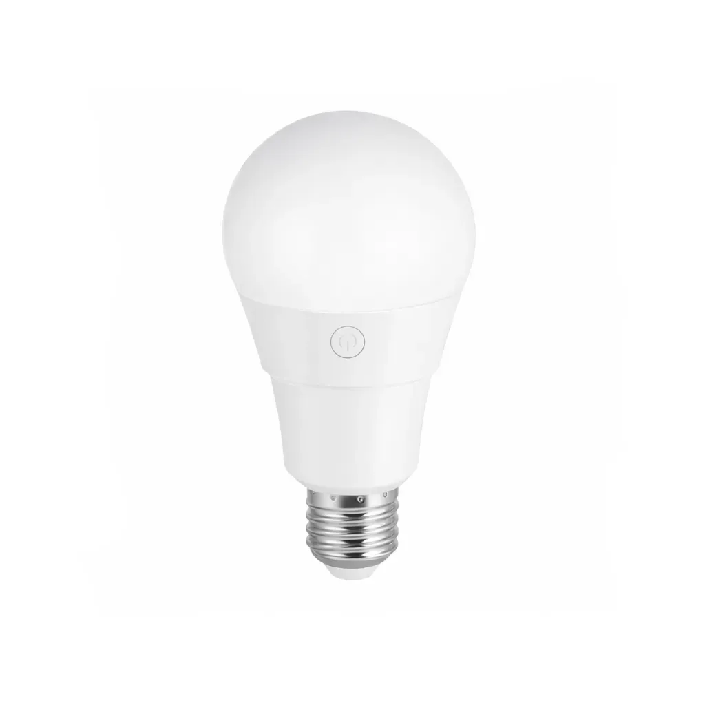 Balta LED spuldze ar ieslēgšanas/izslēgšanas pogu, paredzēta PītasLampas gaismekļiem.