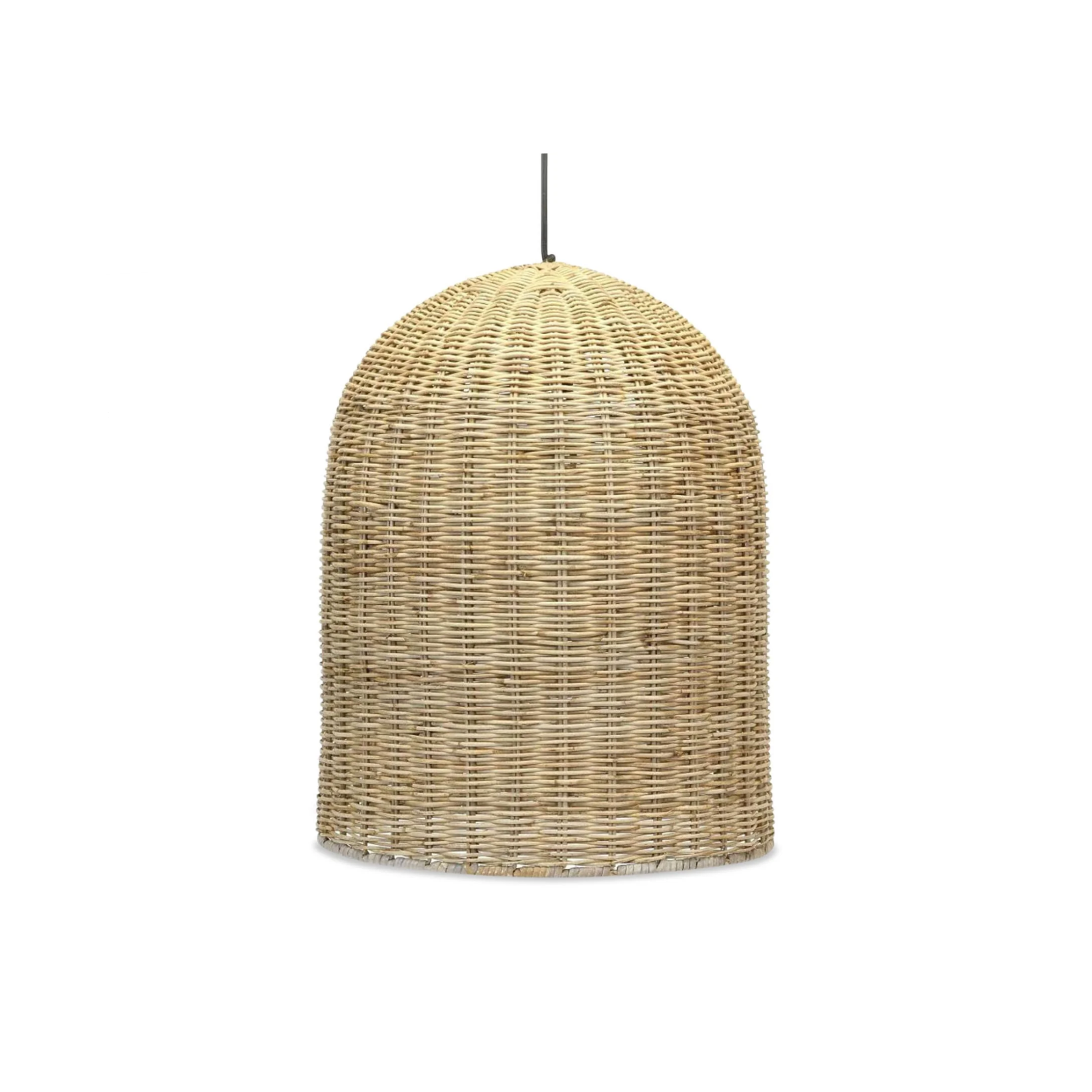 Skandināviska stila pīta griestu lampa no dabīgām kārklu klūgām, ideāli piemērota viesistabas minimālistiskajam eko dizainam