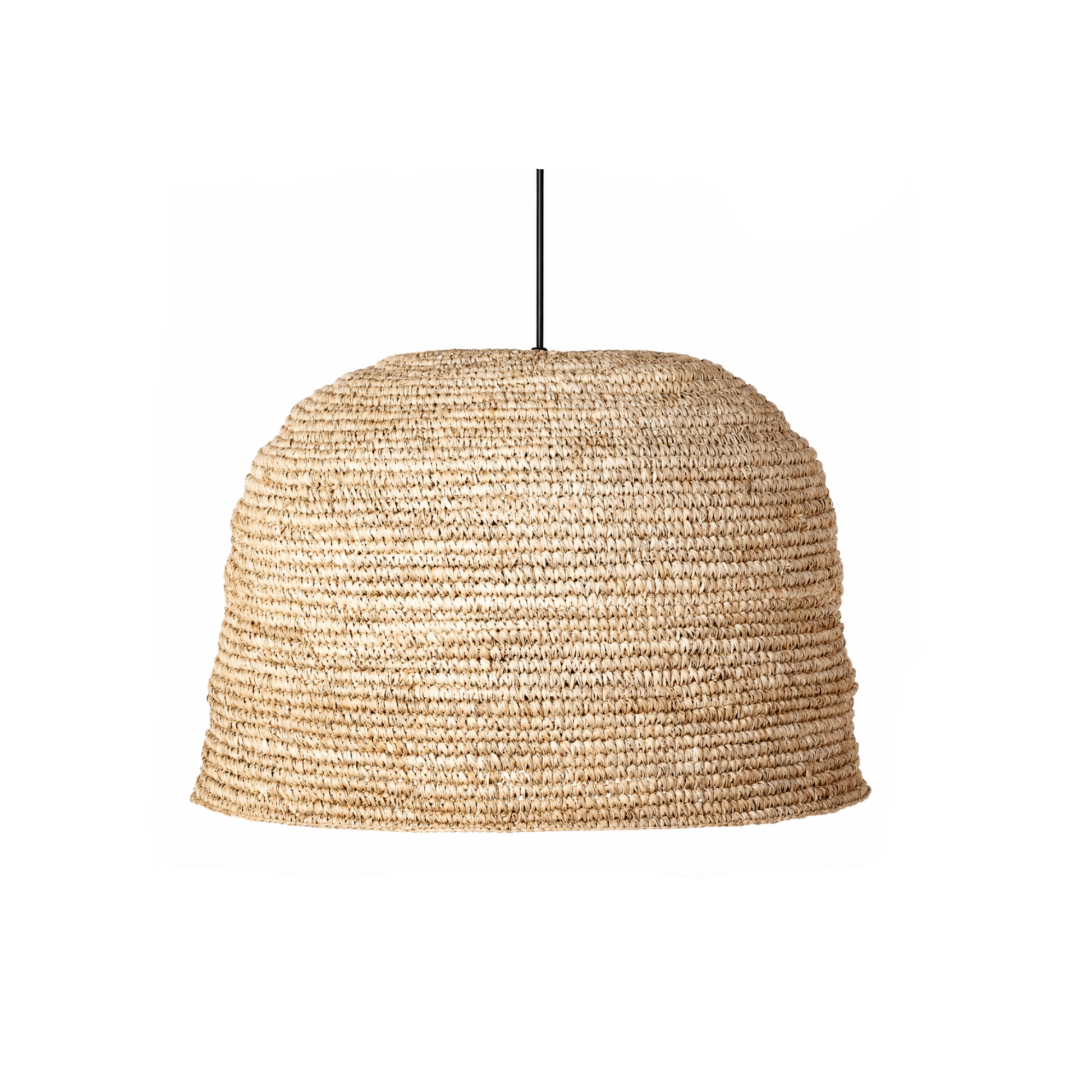 Pīta griestu lampa no niedres, kupola forma, PītasLampas